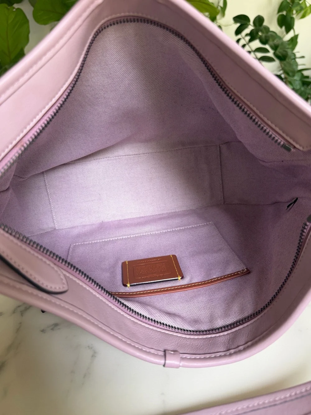 Coach Soft Tabby Hobo Bag Shoulder Crossbody Ice Purple Leather C6340